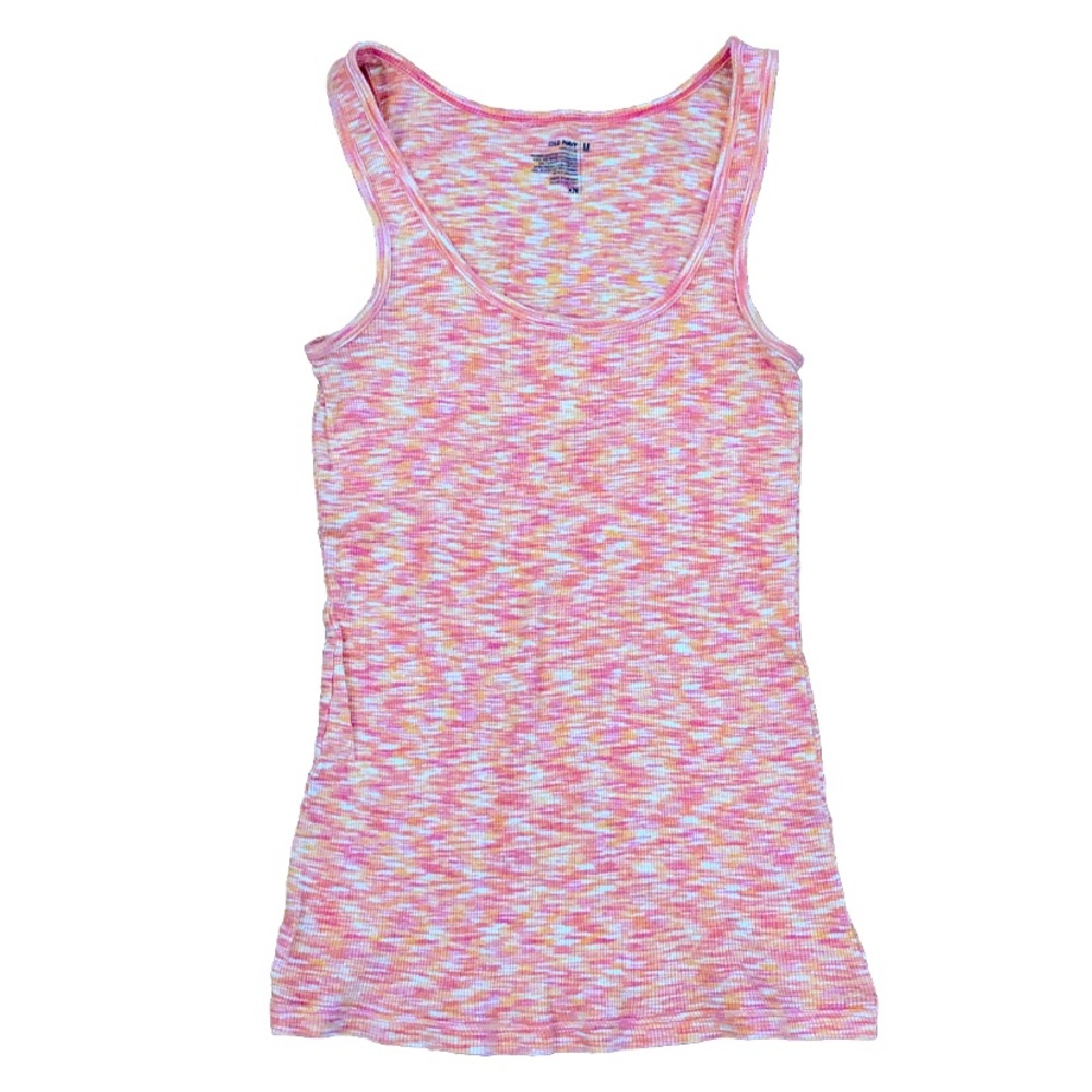 Old Navy Pink and orange Space-Dye Ribbed Tank size medium